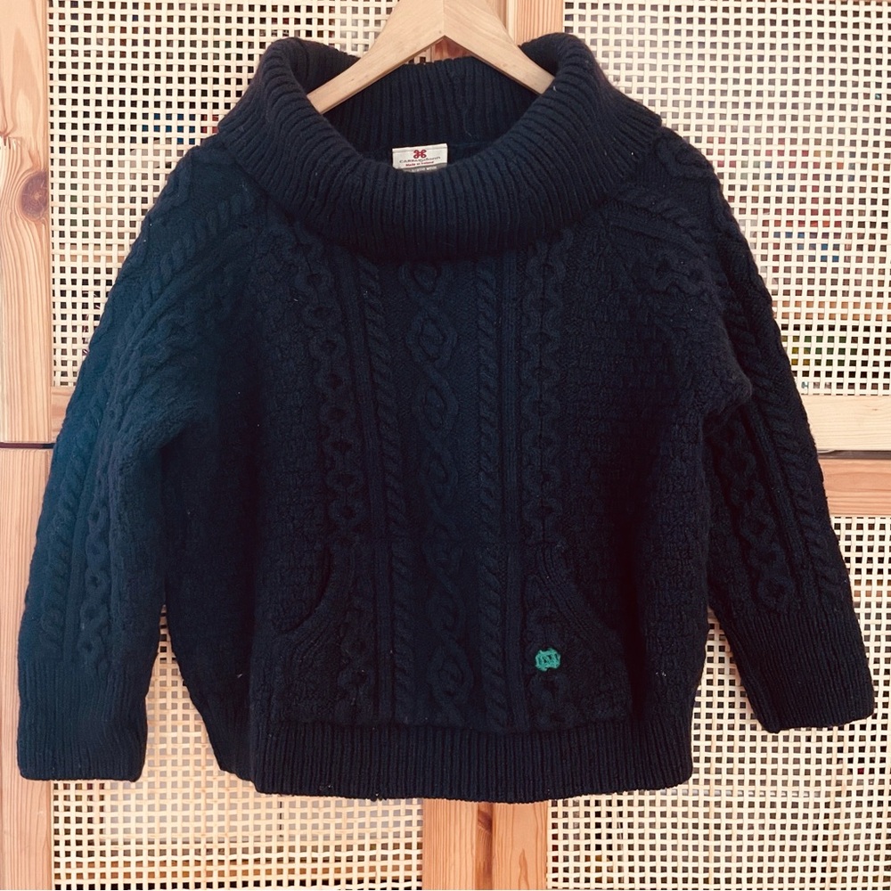 Notre Dame Fighting Irish 100% Merino Wool Navy Cowl Neck Kids XL/Women XS